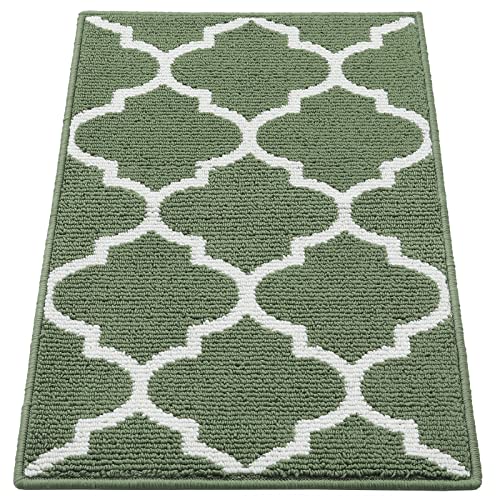 OLANLY Indoor Door Mat, 30x17, Non-Slip Absorbent Resist Dirt Entrance Mat, Washable Low-Profile Inside Floor Mat Doormats for Entryway, Brown