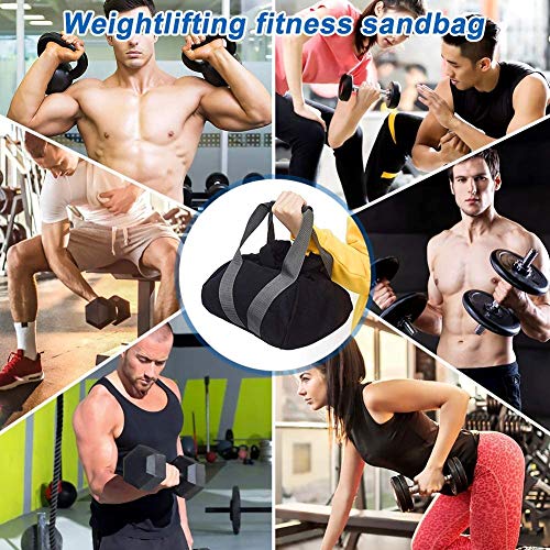 Namvo Weight Kettlebell Sandbag, Adjustable Weightlifting Training Filled Fitness Workout Bag Comfortable Handle Buckle Lock Portable Sandbag for