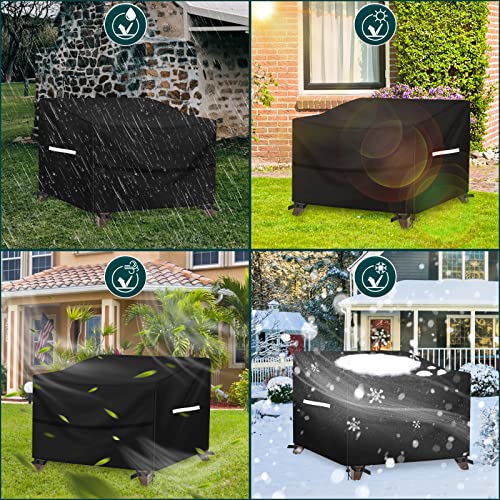 Garden Chair Covers 1PC, Outdoor Seat Covers Waterproof 210D Outdoor Patio Chair Covers Oxford Fabric Garden Furniture Covers for Lawn Sofa Chair