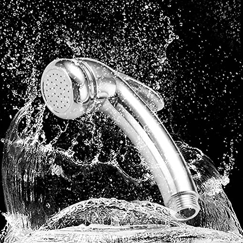 High Pressure Shower Head 1/2" Thread Chrome Trigger Handheld Shower Head with On/Off for Baths, Boats, Caravans, Motorhome, Hair Salons