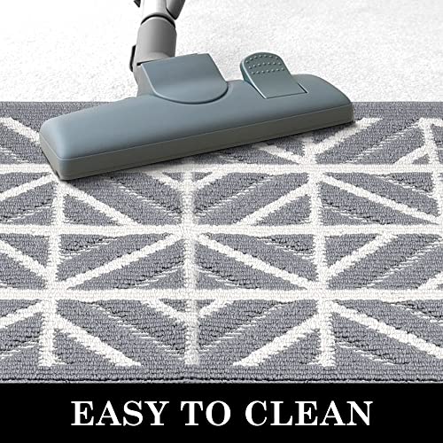 comfoyar Dirt Trapper Door Mats Indoor, Non Slip Machine Washable Entrance Rug, Super Absorbent Low Profile Floor mat for Dog Muddy Paws, Front D