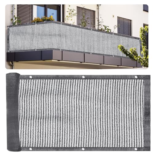 PATIKIL 3'x10' Patio Privacy Screen for Balcony, Fence Cover for Apartment Railing Netting Mesh Shade Fabric Balcony Cover for Outdoor Deck Backy