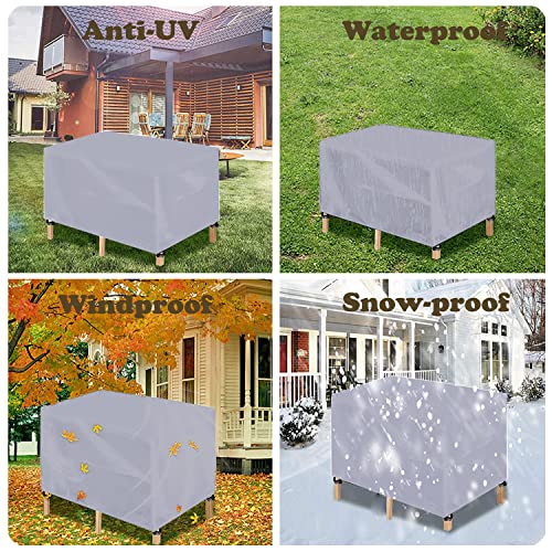 Garden Furniture Covers Waterproof, Rectangular Patio Table Cover, Waterproof, Windproof, Anti-UV, 420D Heavy Duty Oxford Fabric for Chair Sofa O