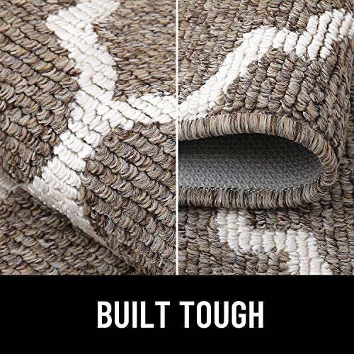 OLANLY Indoor Door Mat, 30x17, Non-Slip Absorbent Resist Dirt Entrance Mat, Washable Low-Profile Inside Floor Mat Doormats for Entryway, Brown