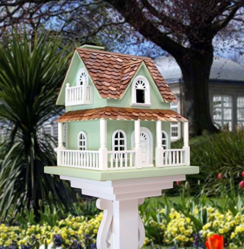 Home Bazaar Hand-made Hobbit House Mint Green Bird House - Big Bird House - Home Decor