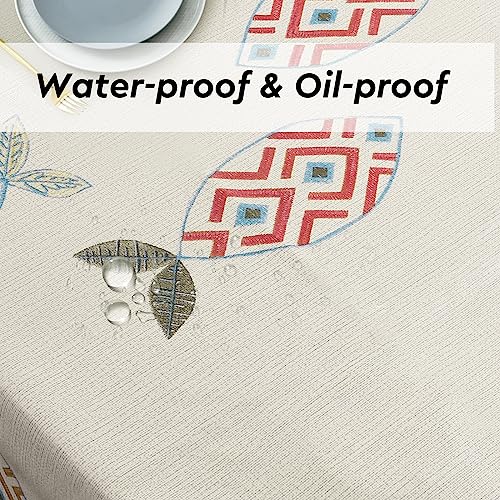 Ocves Tablecloth Wipe Clean Table Cloth PVC Plastic Wipeable Waterproof Rectangular 200x140cm 78x55in Table Cover Protector for Kitchen Picnic In