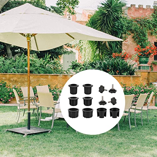 Kingovalley 12 Pcs Umbrella Base Stand Replacement Parts, Patio Umbrella Stand Replacement Parts with 4 Pcs M8 Thread Replacement Hand Knob for P