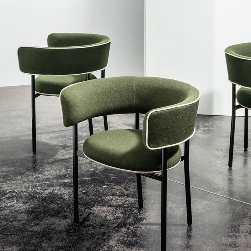 LUKEO Dining Chairs Restaurant Designer Leisure Chair Coffee Shopmoveis Para Casa Home Furniture (Color : D, Size : Light Grey)