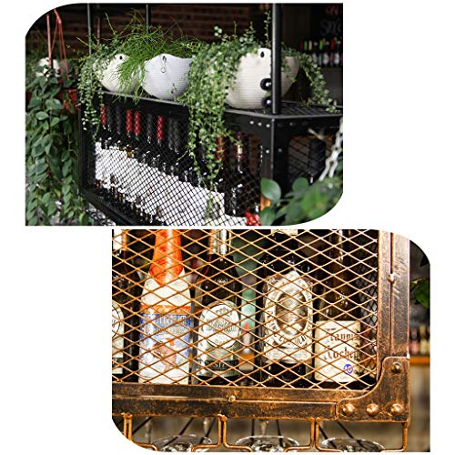 Stylish Simplicity Industrial Retro Stylish Simplicity Wine Glass Holder Metal Wrought Iron Ceiling Goblet Bracket Storage Decoration Glass Bottl