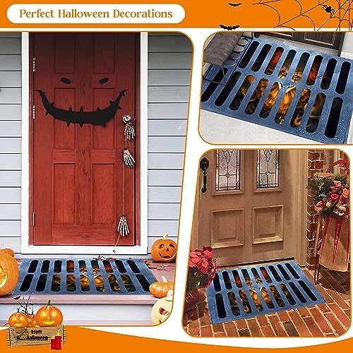 Halloween 3D Illusion Clown Doormat, (15.7 "x 23.6") Halloween Clown Drain Doormat, Indoor and Outdoor Horror Movie Clown Halloween Area Carpet D