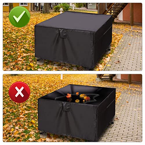 NESIFEE Garden Furniture Covers Waterproof Square Patio Table Cover Bistro Set Cover Windproof Breathable 420D Oxford Cloth for Outdoor Patio Fur