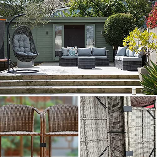 RUMINGSQG 8 Pieces Wicker Furniture Clips Sofa Clips Plastic Sofa Fasteners Clips for Outdoor Patio Garden Wicker Rattan (Inner Length: 42.5MM)