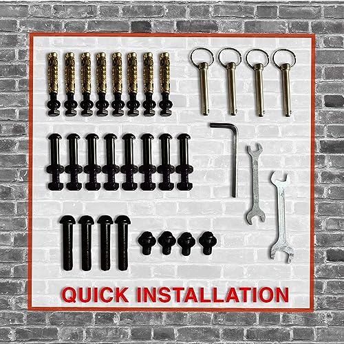 Xn8 Multifunctional Wall Mounted Pull Up Bar/Chin Up Bar- Multi Gym Grip Angles Space Saving- Instant Setup Dip Station for Targeted Muscles, Bes