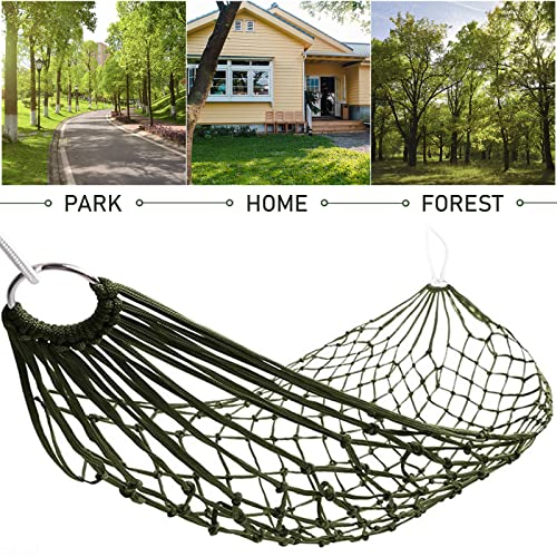 Mesh Rope Hammocks for Outside - Sleeping Hammock Nylon Camping - Hammock Large Weight Limit Swing Mesh Hammock Large Hammocks for Outside Nylon