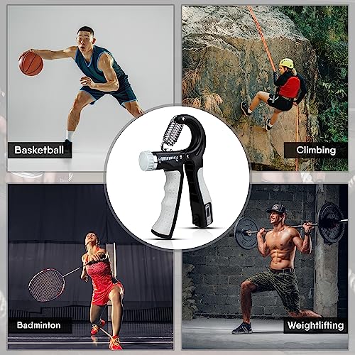 Ultimate Grip Strengthener: 10-60 Kg Hand Grips Strengthener, Forearm Strengthener, Hand Gripper - Non-Slip with Adjustable Resistance - Enhance