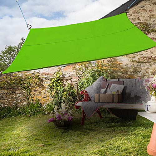 Greenbay Anti-UV Sun Shade Sail Garden Patio Yard Party Sunscreen Canopy 98% UV Block Rectangle Cream 5x4m