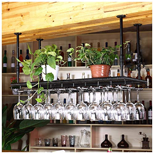 Stylish Simplicity Stylish Simplicity Industrial Retro Bar Floating Wine Rack Stylish Simplicity Glass Goblet Bracket Retro Iron Inverted Wine Gl