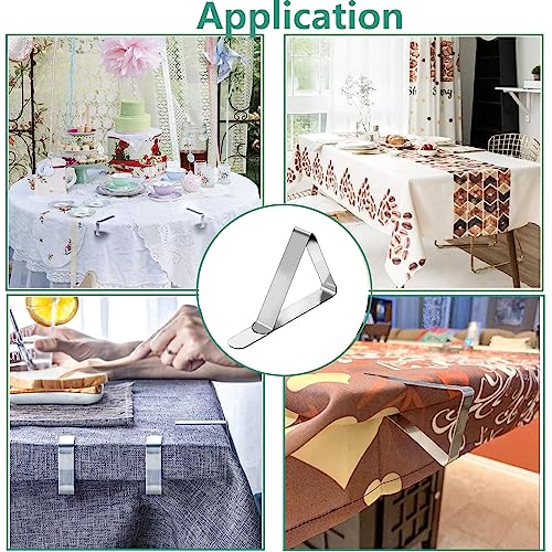 Table Cloth Clip,12 Pieces Tablecloth Clips,stainless steel tablecloth clip,for Indoor & Outdoor Use,Adjustable Table Cloth Holders for Picnics P