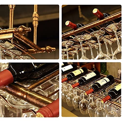 KEppd Wine Rack Hanging Shelves Height Adjustable Bottle Rack Floating Shelves Ceiling Wine Rack Wine Rack Wall Mounted Easy To Install Wine Glas