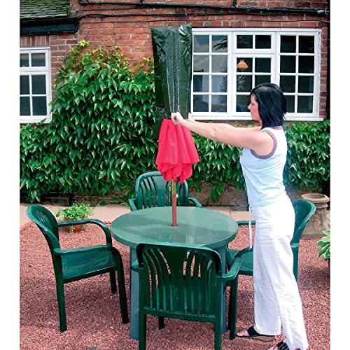 Garden mile Green Waterproof Parasol Umbrella Cover - Large Size Garden Rotary Air Dryer Covers - Heavy Duty UV Protected Cantilever Parasol Cove