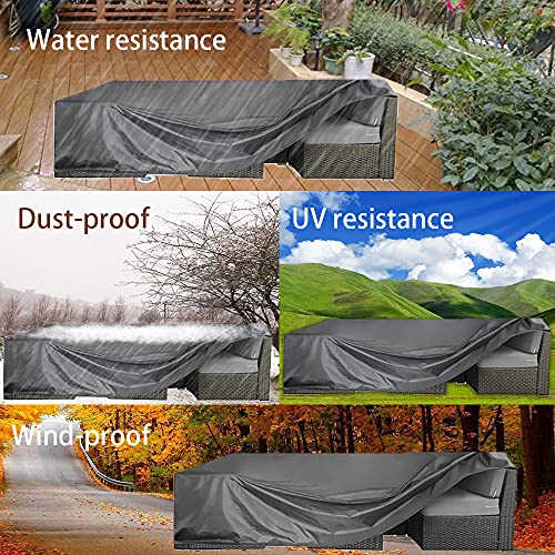 Patio Furniture Set Cover Outdoor Sectional Sofa Set Covers Waterproof Outdoor Dining Table Chair Set Cover 128 Inch