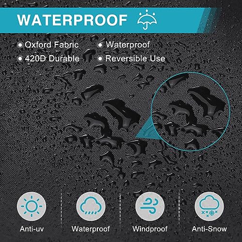 GARPROVM Garden Chair Covers Waterproof,420D Oxford Fabric Garden Furniture Covers, Stackable Outdoor Chairs Covers, Anti-UV, Patio Chair Covers