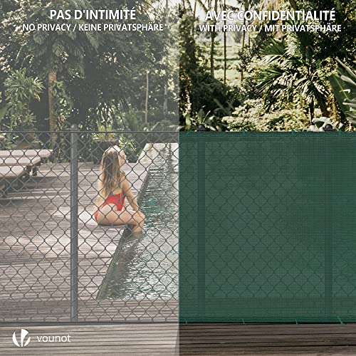 VOUNOT Privacy Netting 1×10m Garden Screening 150 g/m² HDPE Shading Net, 85% Shading Rate UV-resistant, Tear-Resistant Windbreak Fencing with Hol