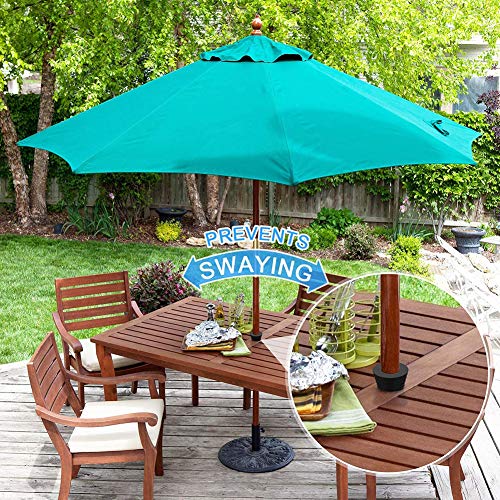DUDNJC 2 Pcs Patio Umbrella Cone Umbrella Wedge Plug, 1.5 in Parasol Base Stand, Patio Table Hole Ring Plug for Glass Patio Garden Beach Table Um
