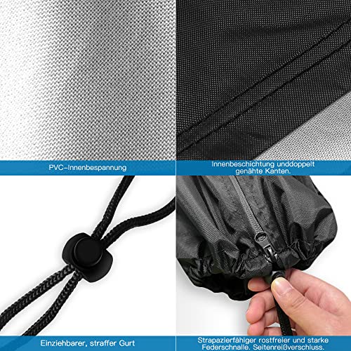 OZYAN Parasol Cover Patio Umbrella Covers,Waterproof Windproof ,Anti-UV with Zip ,210D Oxford Fabric Garden Parasol Cover for 9ft to 11ft Garden