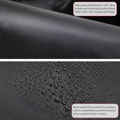 OwnMy Waterproof Treadmill Cover Outdoor Treadmill Dust Cover - Dustproof Running Machine Cover with Drawstring Zipper, Black Large Treadmill Pro