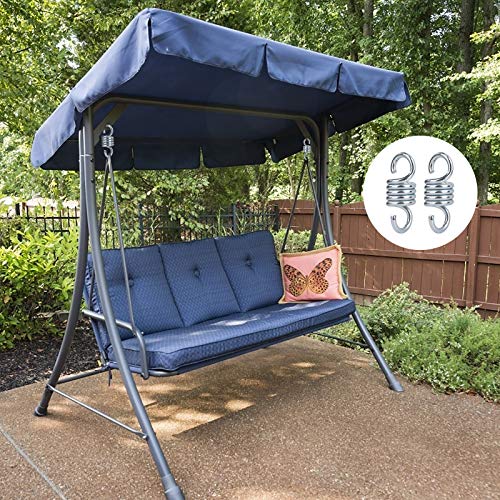 Heavy Duty Spring Hardened Galvanized Steel Extension Spring Capacity 500Kg/1100lbs for Hammock Hanging Chairs Porch Swings 2 Pcs