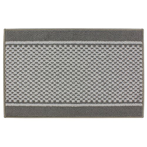 JVL Bologna Backed Machine Washable Entrance Runner Mat, Polypropylene/Latex, Brown/Beige, 150 x 57 x 1.2 cm