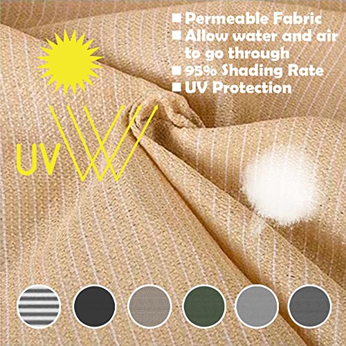 POYEE 0.9 x 6 m Black Balcony Privacy Screen Fence Cover UV Protection Weather Resistant Waterproof Shade Cloth for Outdoor Patio Apartment Backy
