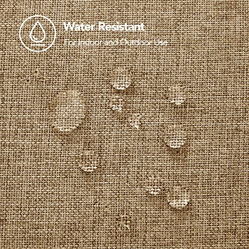 Deconovo Water Resistant Rectangle Faux Linen Table cloth for Dinning 51x51 Inch Golden Brown¡