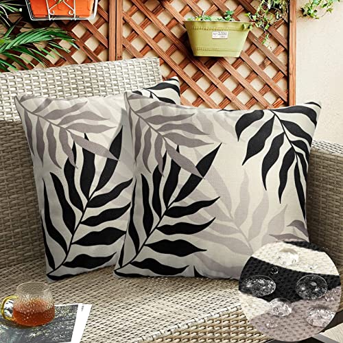 Garden Outdoor Waterproof Cushion Covers 30x50 cm Pack of 2 Decorative Cushion Covers Cushion Case for Sofa Couch Living Room Outdoor Patio Garde