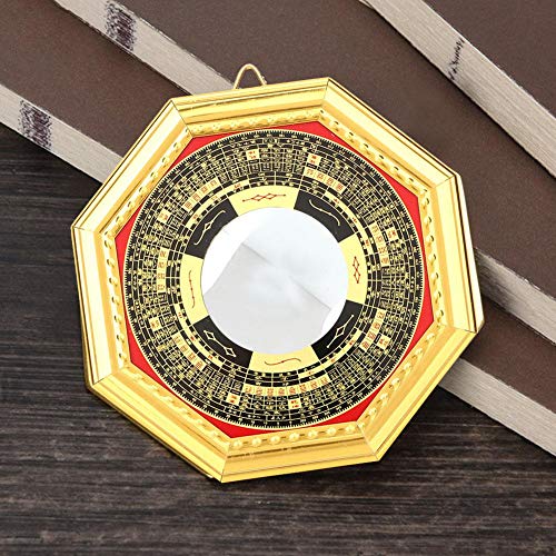 Pssopp Bagua Mirror, Traditional Chinese Feng Shui Mirror Convex Concave Mirror Exorcism Amulet Magic Mirror Protection Lucky Craft Art Taoism De
