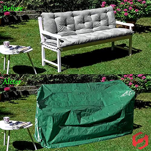 SUL 3 Seat Garden Seat Chair Bench Cover Waterproof Cover for Garden Furniture with Corner Eyelets N Securing Rope Outdoor Sofa Cover - Suitable