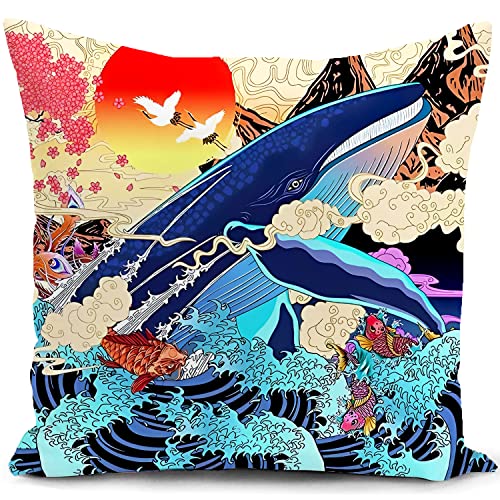 Green Outdoor Cushion Cover Waterproof Tropical Palm Leaves Plant Double Sided Printing Throw Pillow Cover Garden Decor Home Decorate for Livingr