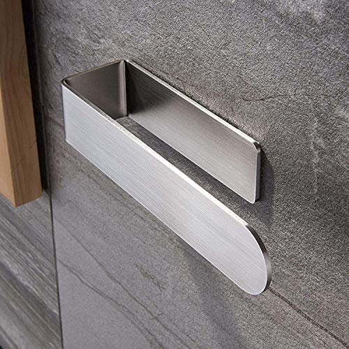 Self Adhesive Towel Holder, Stick on the Wall Hand Towel Bar for Bathroom (23cm Silver)
