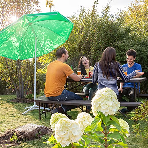 Relaxdays Sun 180 cm, 8 Polyester Ribs, Tilt Function, Garden Umbrella