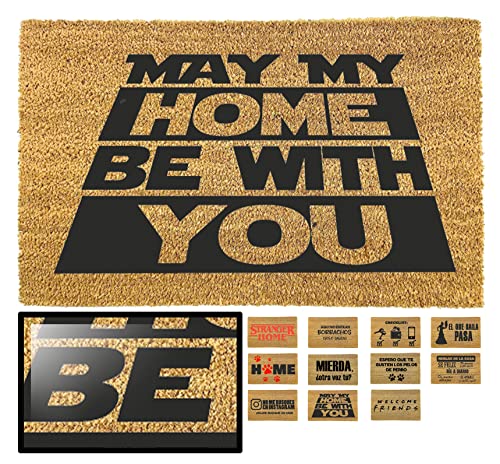 LucaHome Natural Coconut Door Mat 70 x 40 with Non-Slip Base, Coconut Door Mat Funny Lemonade, Absorbent Door Mat Entrance Home, Ideal for Outdoo