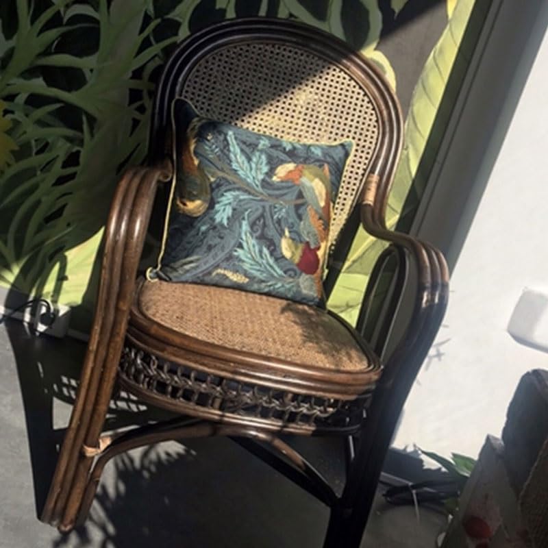 LXXSH Back Chair Classical Dining Stool Furniture Leisure Office Chair Plant Rattan Material Dining Chair