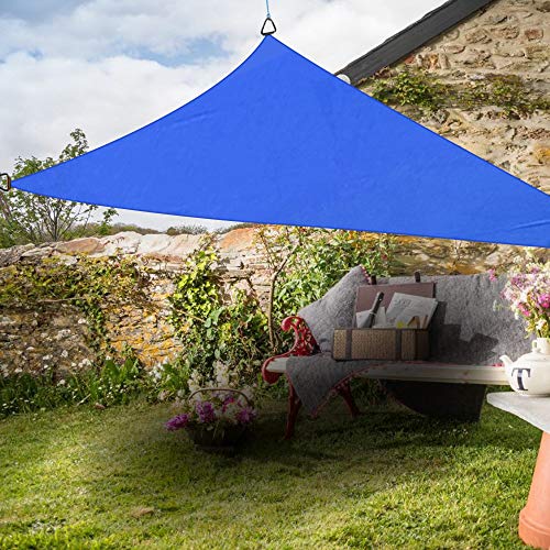 Greenbay Anti-UV Sun Shade Sail Garden Patio Party Sunscreen Canopy 98% UV Block Triangle Sand 5x5x5m