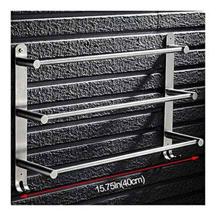 HIGOH Towel Racks, Towel Rail for Bathroom,Stainless Steel Towel Bar,Bathroom Towel Holder,3 Layer Hand Towel Holder Hanging Holder,Wall Mounted