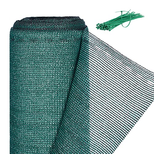 Relaxdays Fence Netting, Privacy Shield for Fences & Railing, HDPE Net, UV-Resistant, Weatherproof, 1x6m, Green