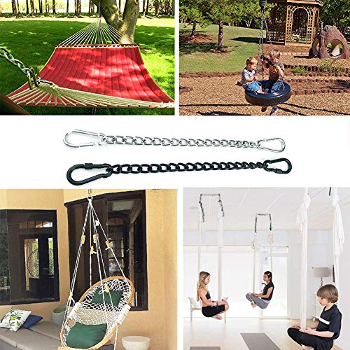 Faderr Hanging Chair Chain, Chain with Two Carabiners, Chair Hardware Swing Hooks, Stainless Steel Hanging Chair Chain with Two Carabiners, Max L