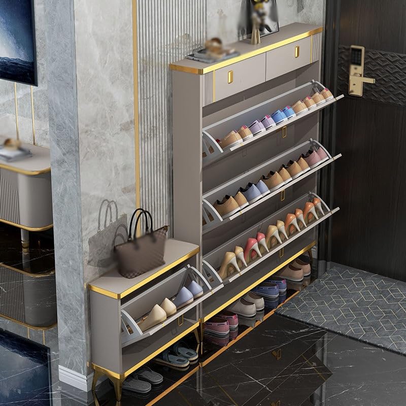 ZCMEB Shoes Cabinet Multi-functional Multi-layer Door Door Door Against The Wall Porch Cabinet Large Capacity Large Storage Shoe Rack