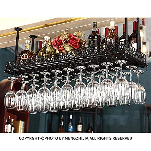 EYLINK Wine Racks,Industrial Vintage Metal Bar Wine Glass Rack, Wine Bar Wall Rack, Kitchen or Office Cutlery Bottle Holder, Vintage Iron Goblet