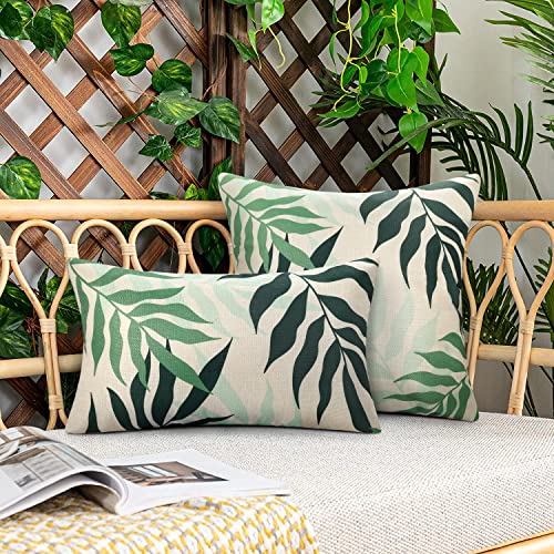 Garden Outdoor Waterproof Cushion Covers 30x50 cm Pack of 2 Decorative Cushion Covers Cushion Case for Sofa Couch Living Room Outdoor Patio Garde