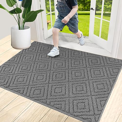 FONEYI Indoor Door Mat, Front Back Door Mats 32"x48" Rubber Backing Non Slip Rug, Absorbent Resist Dirt Entrance Doormat Inside Floor Mats for En